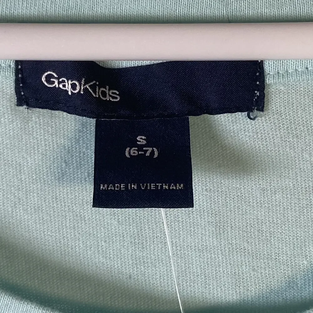 NWT GAPKIDS GIRLS Blue Tiered LONG SLEEVE SHIRT SIZE S 6-7 Ruffles